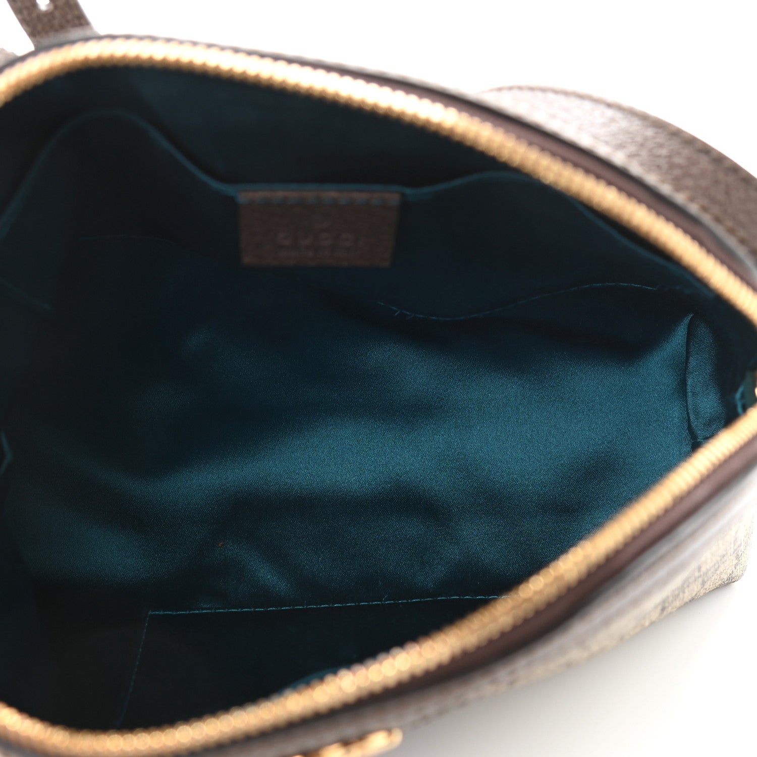 Gucci GG Supreme Monogram Textured Dollar Calfskin Web Small Ophidia Dome Shoulder Bag Beige Ebony New Acero 5 of 10