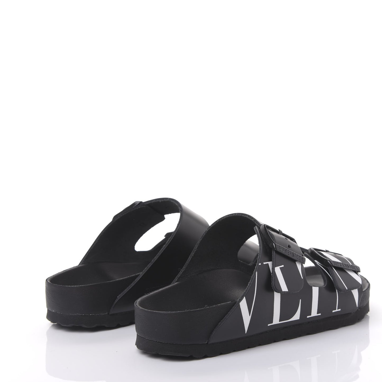Calfskin VLTN Birkenstock Slide Sandals 37 Black