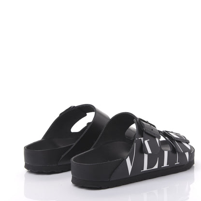 Valentino Garavani Calfskin VLTN Birkenstock Slide Sandals 37 Black 4 of 7