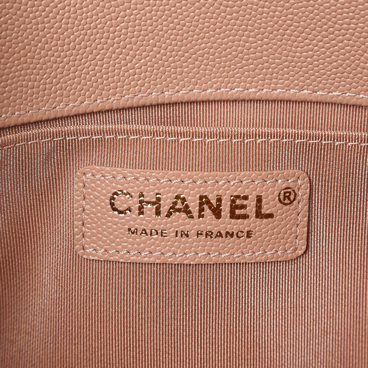 Chanel Caviar Quilted Medium Boy Flap Beige 7 of 9