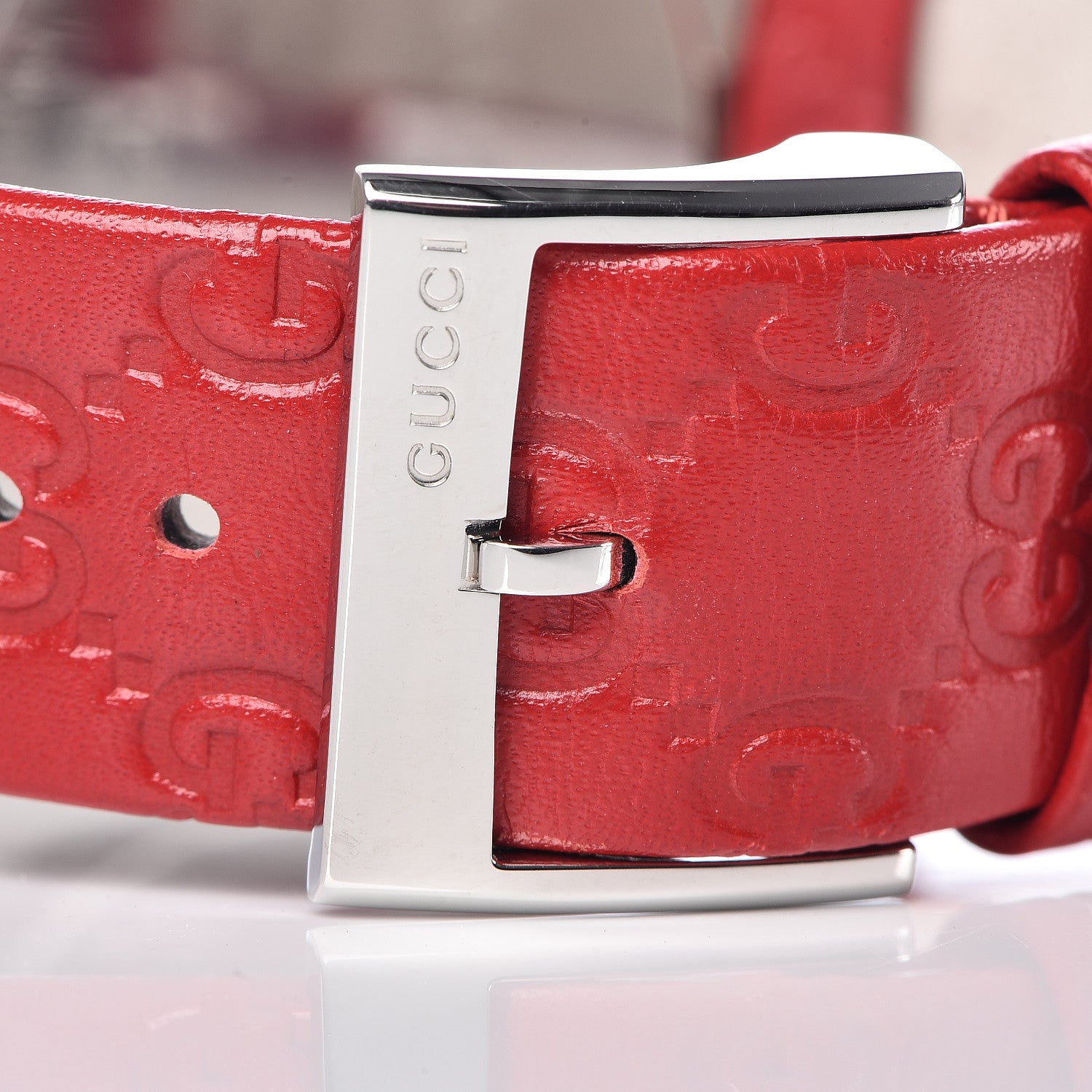 Gucci Stainless Steel Calfskin 36mm U-Play Quartz Watch Red 5 of 11