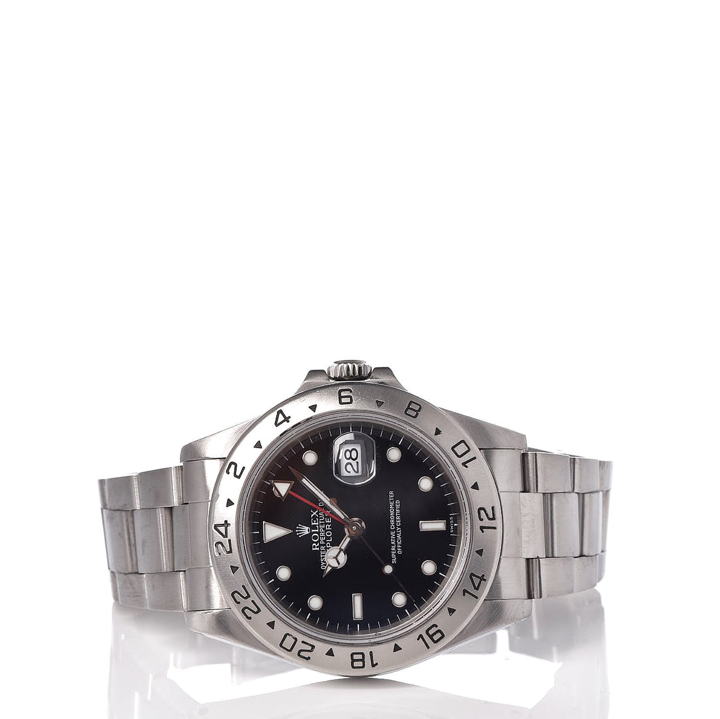 Stainless Steel 40mm Oyster Perpetual Date Explorer II Watch Black 16570
