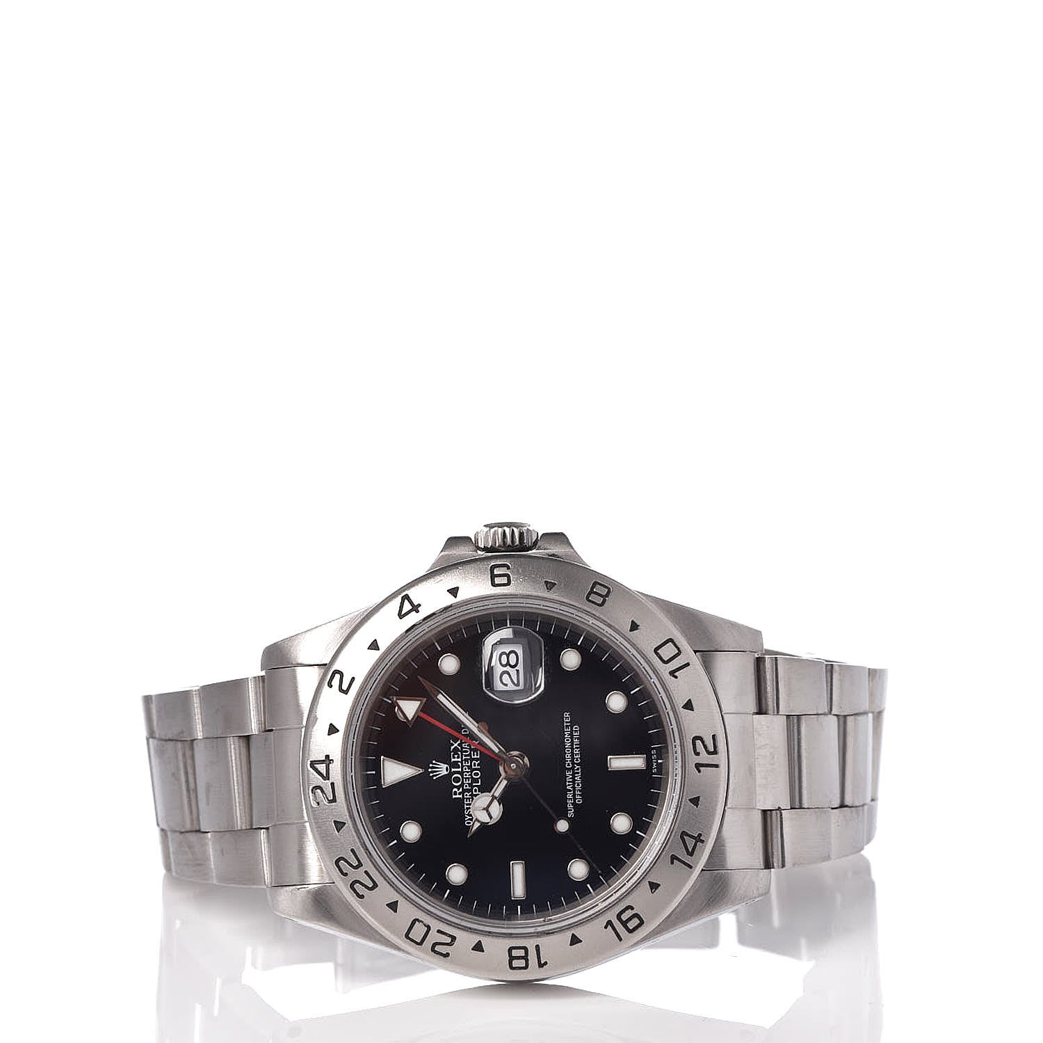 Rolex Stainless Steel 40mm Oyster Perpetual Date Explorer II Watch Black 16570 3 of 6