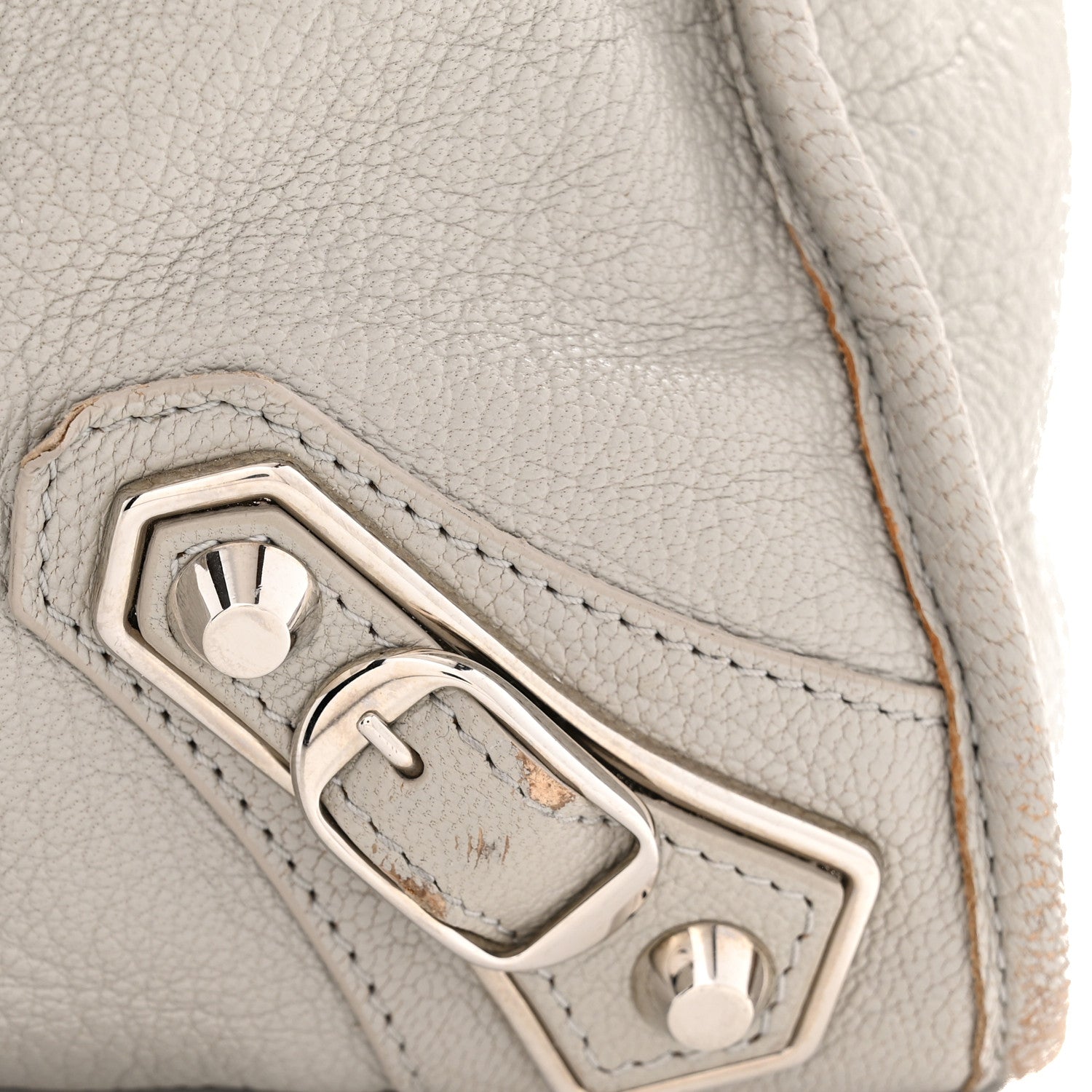 Balenciaga Chevre Silver Metallic Edge Hardware City Gris Glace 12 of 13