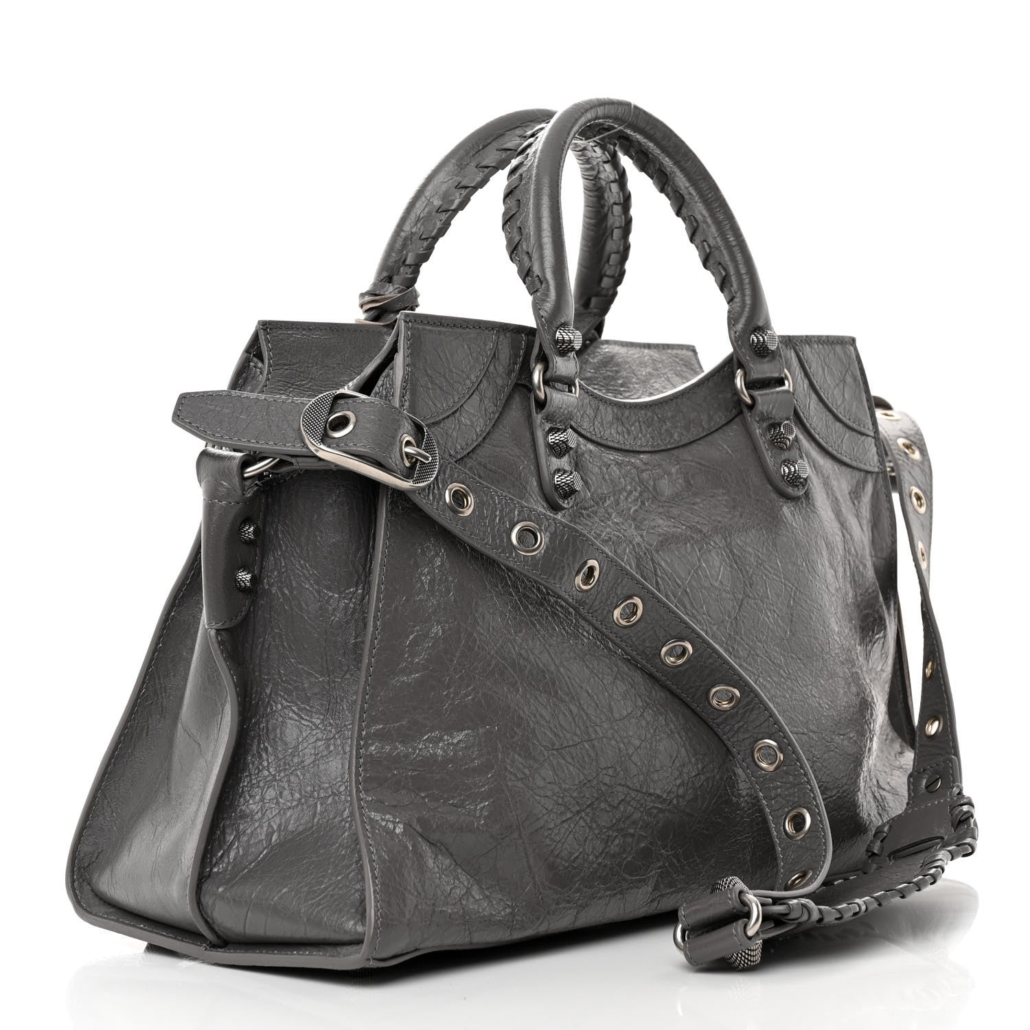 Balenciaga Agneau Arena Neo Cagole City Handbag Dark Grey 3 of 12