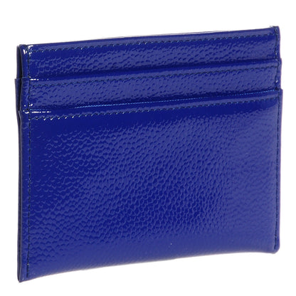 Chanel Patent Grained Calfskin CC Card Holder Blue 3 of 9