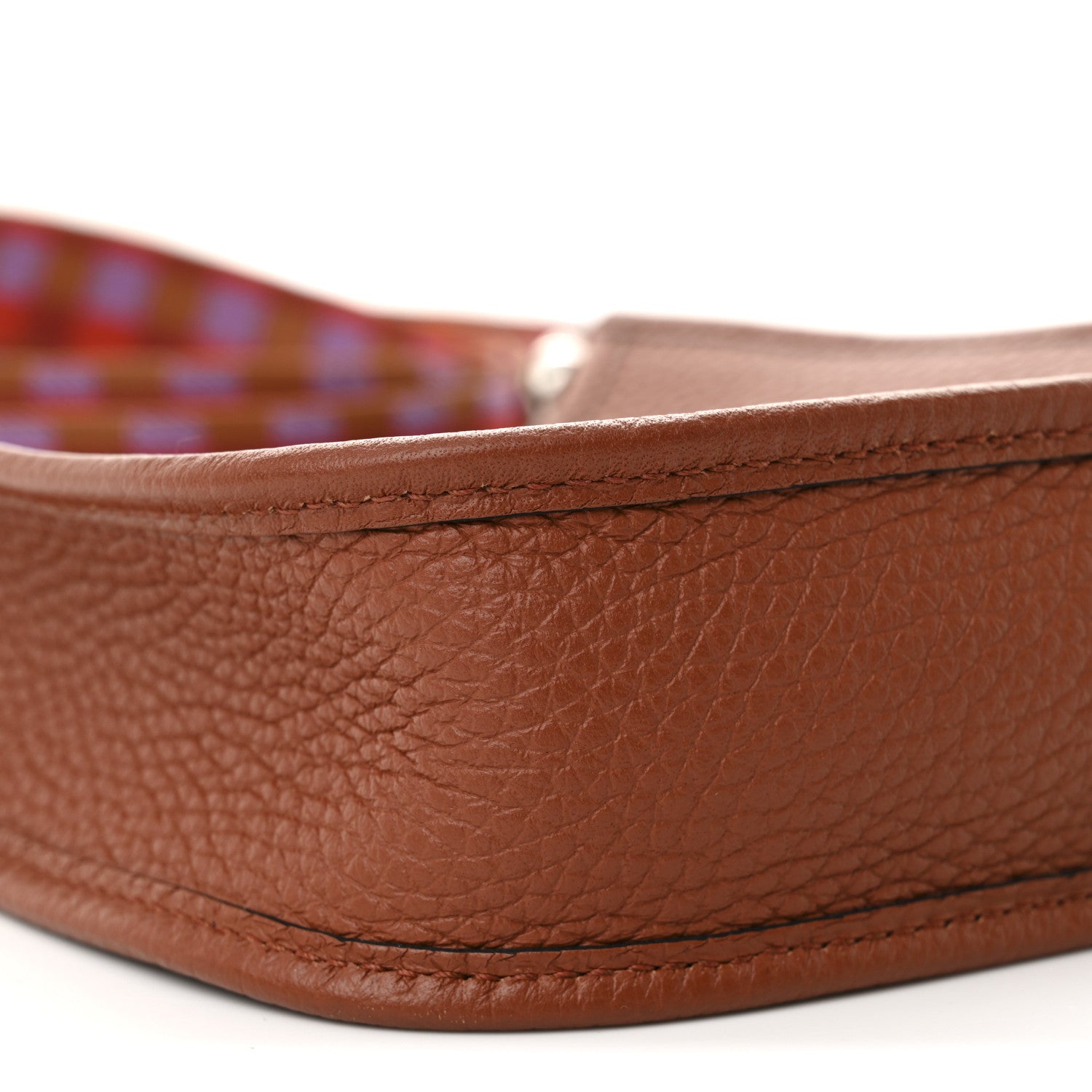 Hermes Taurillon Clemence Maxi Quadrille Evelyne TPM Cuivre Capucine Parme Rouge Duchess 9 of 11