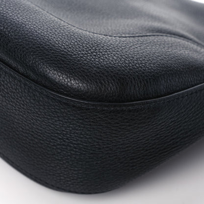 Prada Vitello Daino Zippered Messenger Hobo Black 11 of 12