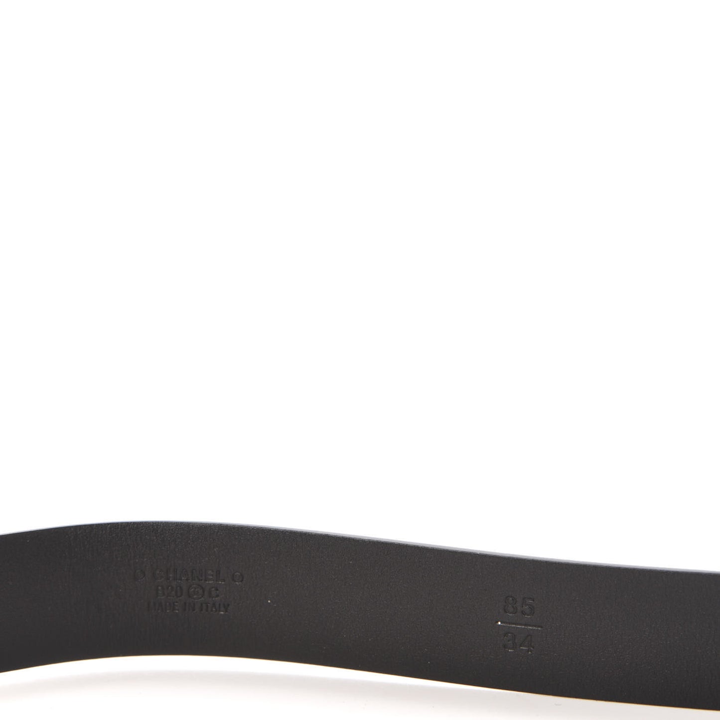Calfskin CC Chain Vintage Allure Logo Belt 85 34 Black