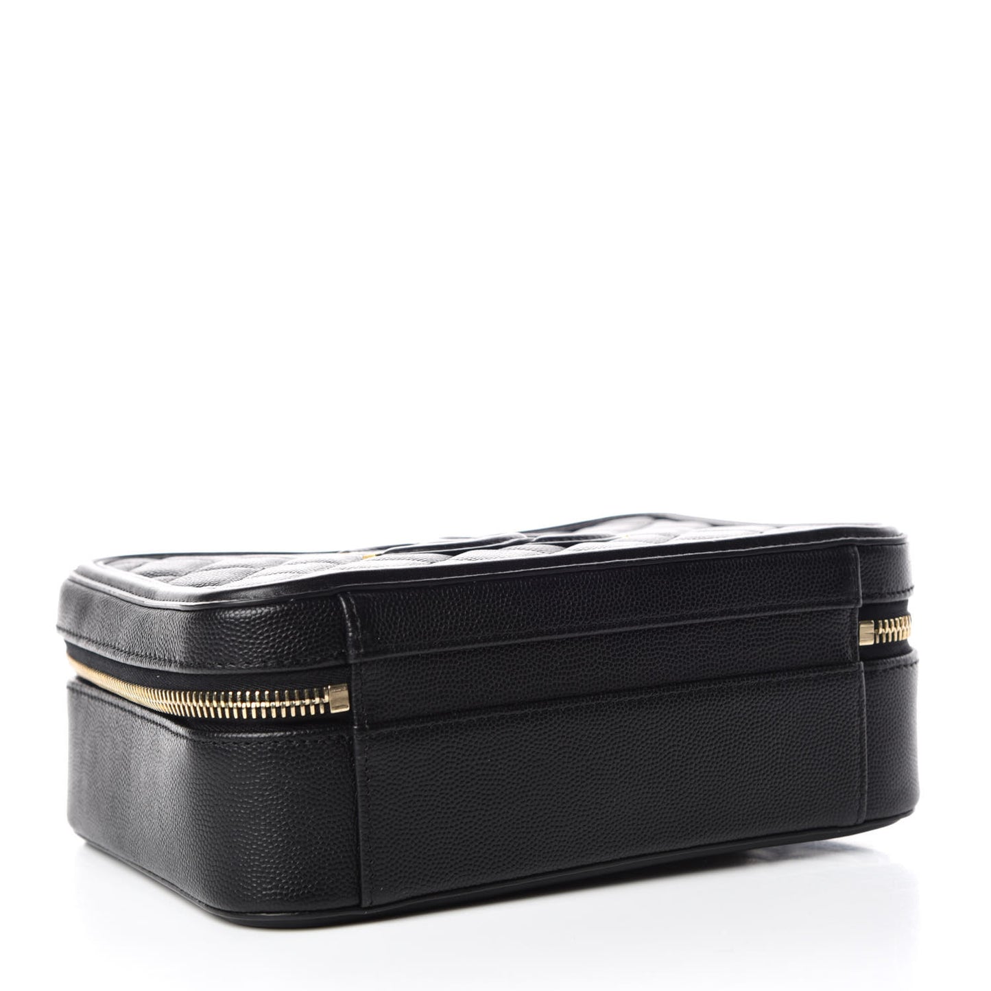 Caviar Quilted Medium CC Filigree Vanity Case Black