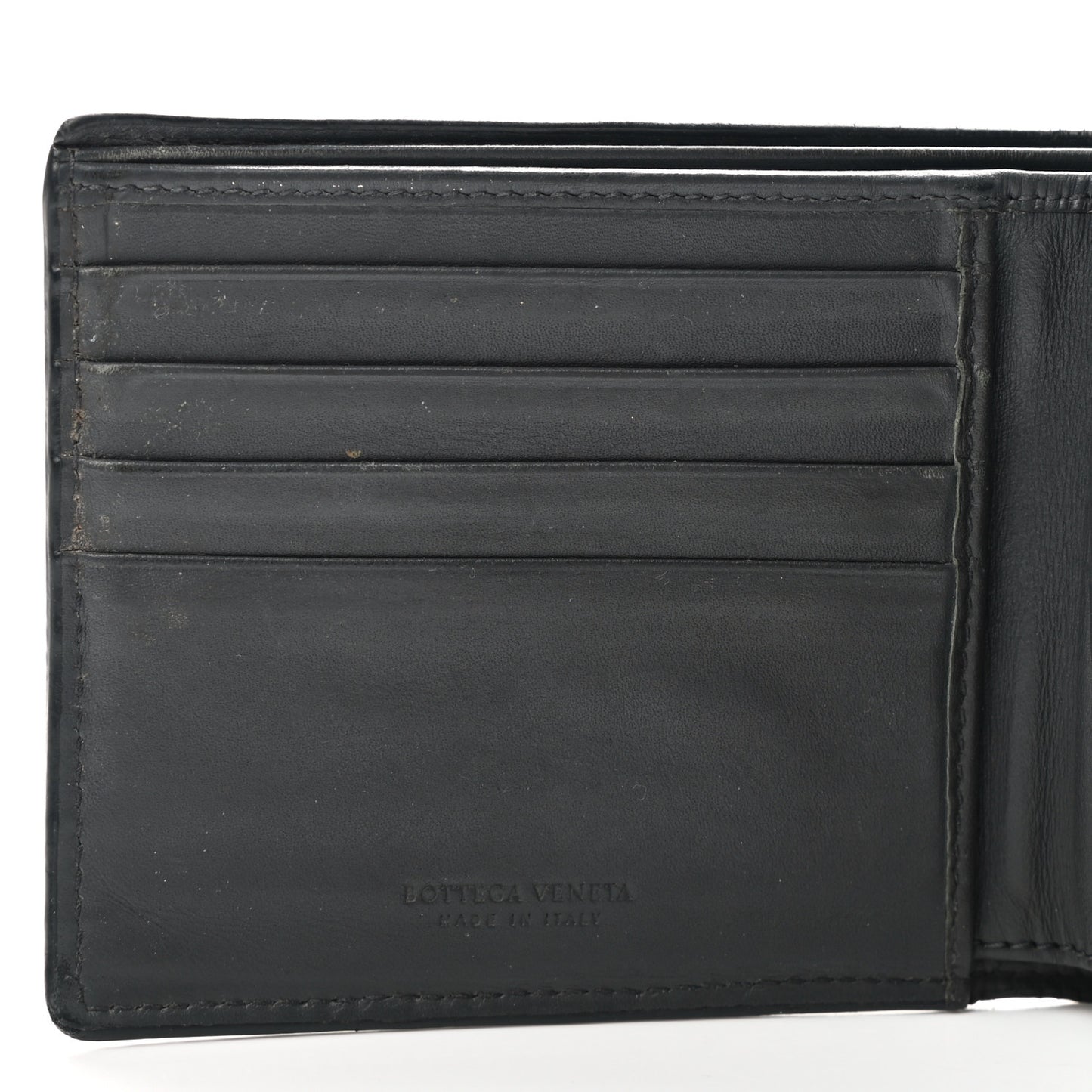 Nappa Intrecciato Bi-Fold Wallet Black