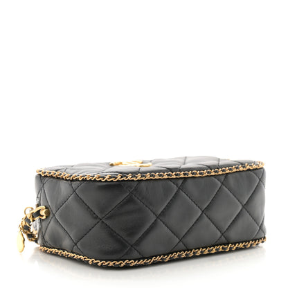 Chanel Lambskin Quilted Chain CC Mini Camera Case Black 4 of 10