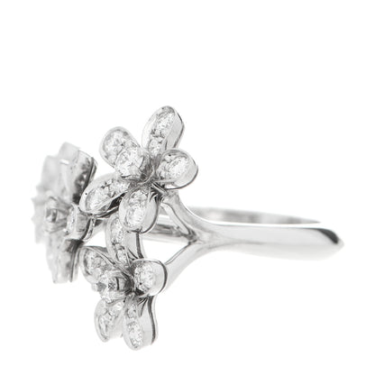 Van Cleef & Arpels 18K White Gold Diamond Socrate Between the Finger Ring 50 5.25 3 of 7