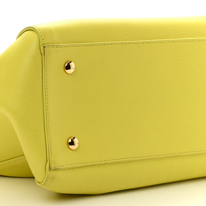 Versace Vitello Calfskin Large Signature Tote Yellow 7 of 12