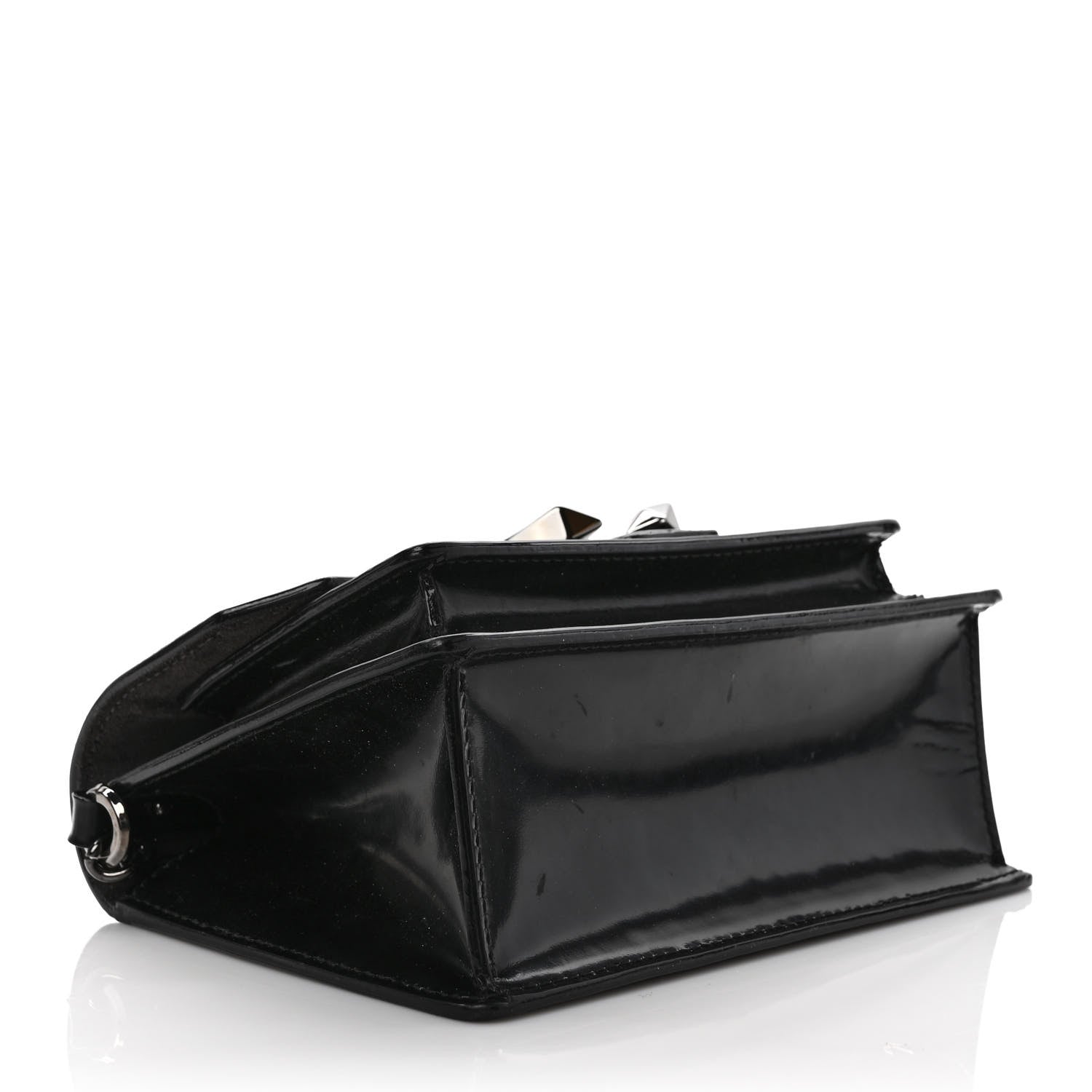 Jimmy Choo Patent Calfskin Madeline Chain Shoulder Bag Black 4 of 10