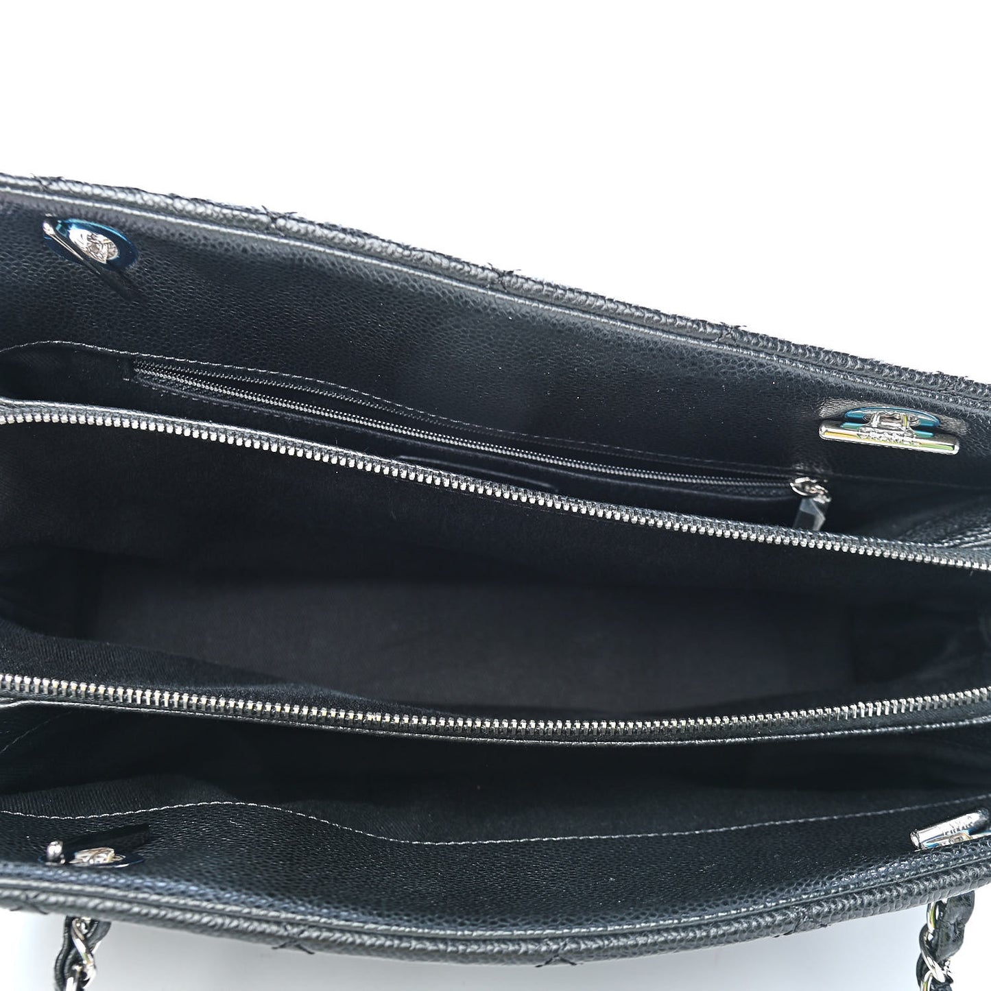 Caviar Quilted Timeless CC Soft Tote Black