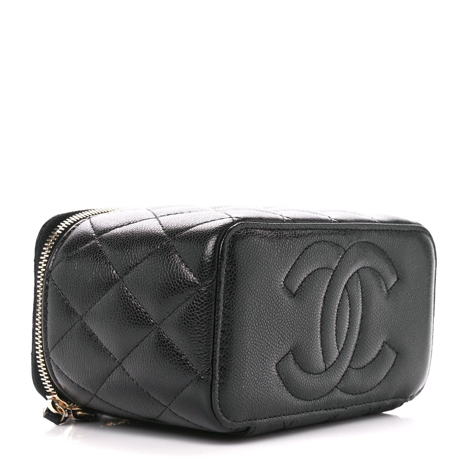 Chanel Caviar Quilted Small Vanity Case With Chain Black 4 of 11