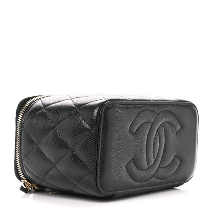 Chanel Caviar Quilted Small Vanity Case With Chain Black 4 of 11