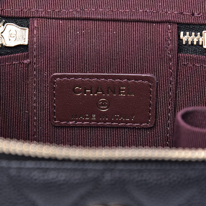 Chanel Caviar Quilted Mini Vanity Case With Chain Black 7 of 10