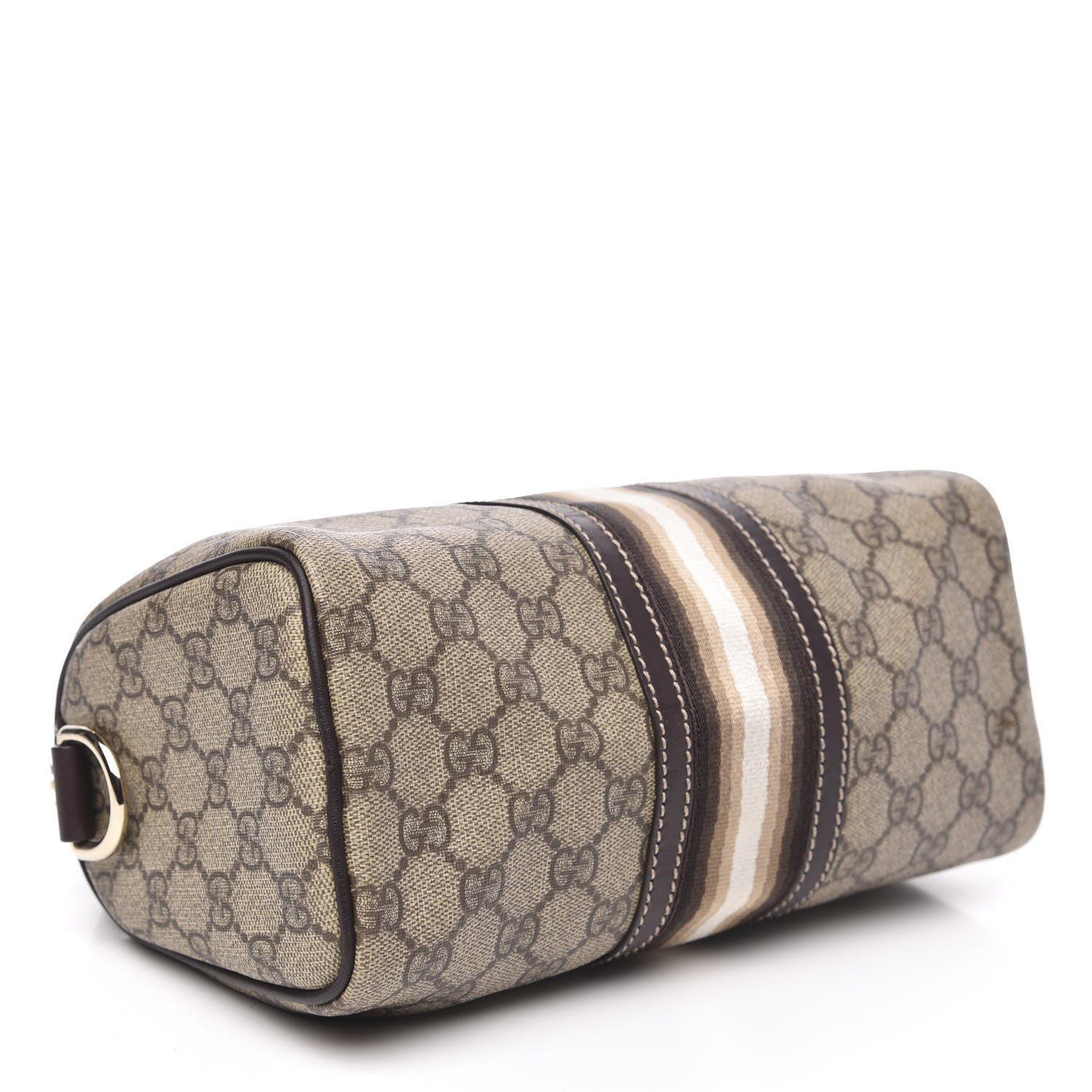 Gucci Monogram Vintage Web Small Boston Ebony 4 of 11