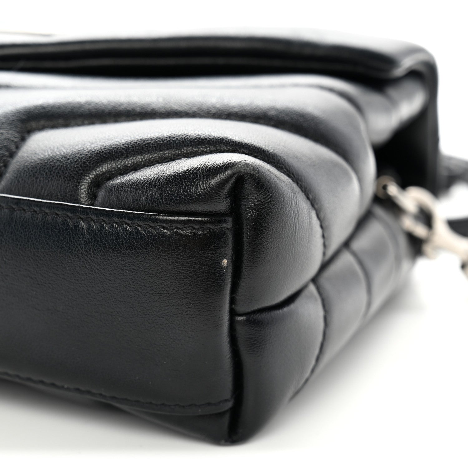 Saint Laurent Calfskin Y Quilted Monogram Toy Loulou Crossbody Bag Black 11 of 13