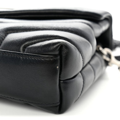 Saint Laurent Calfskin Y Quilted Monogram Toy Loulou Crossbody Bag Black 11 of 13