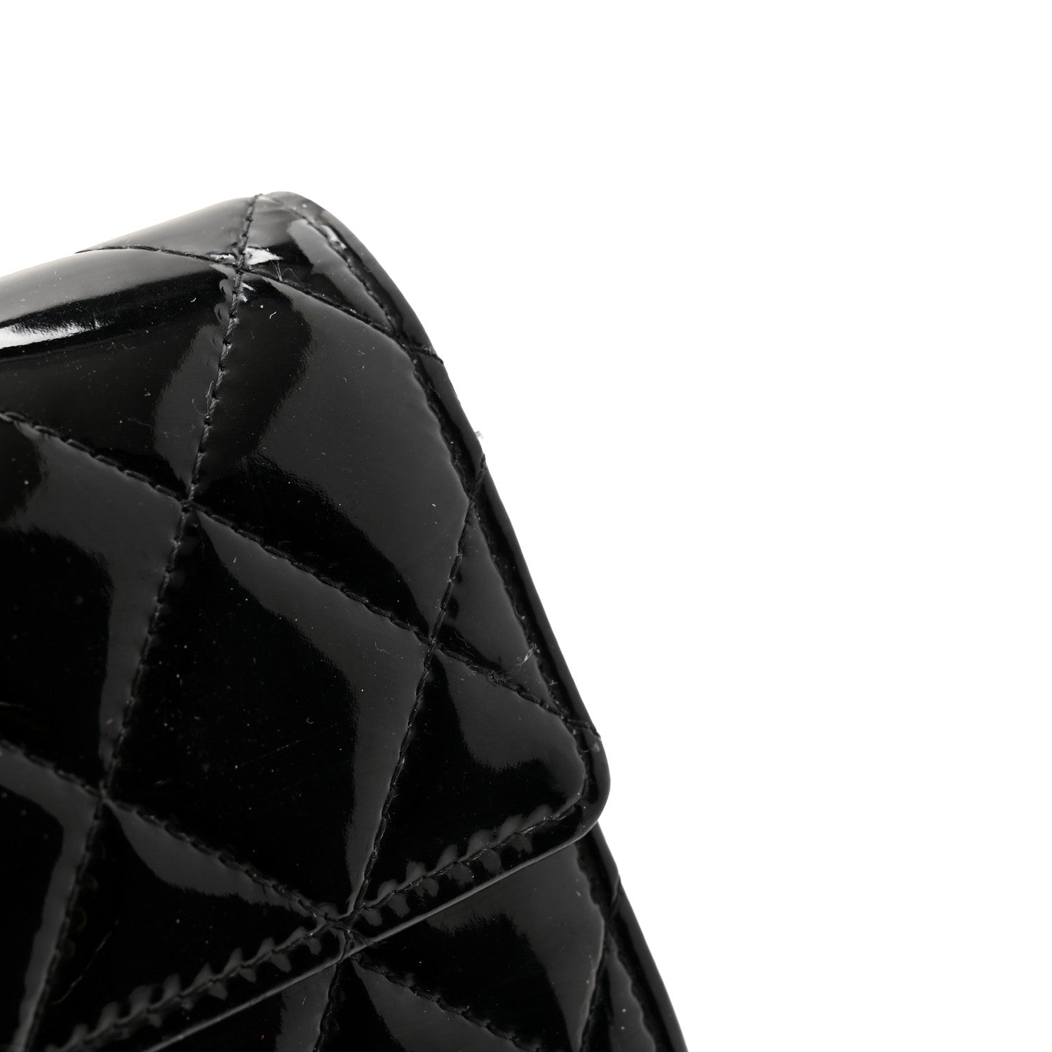Chanel Patent Quilted Large Brilliant Flap Wallet Black 11 of 12