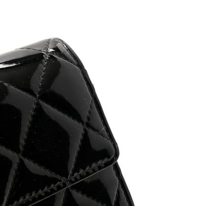 Chanel Patent Quilted Large Brilliant Flap Wallet Black 11 of 12