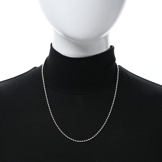 Sterling Silver 1.2mm Bead Chain Necklace 20"
