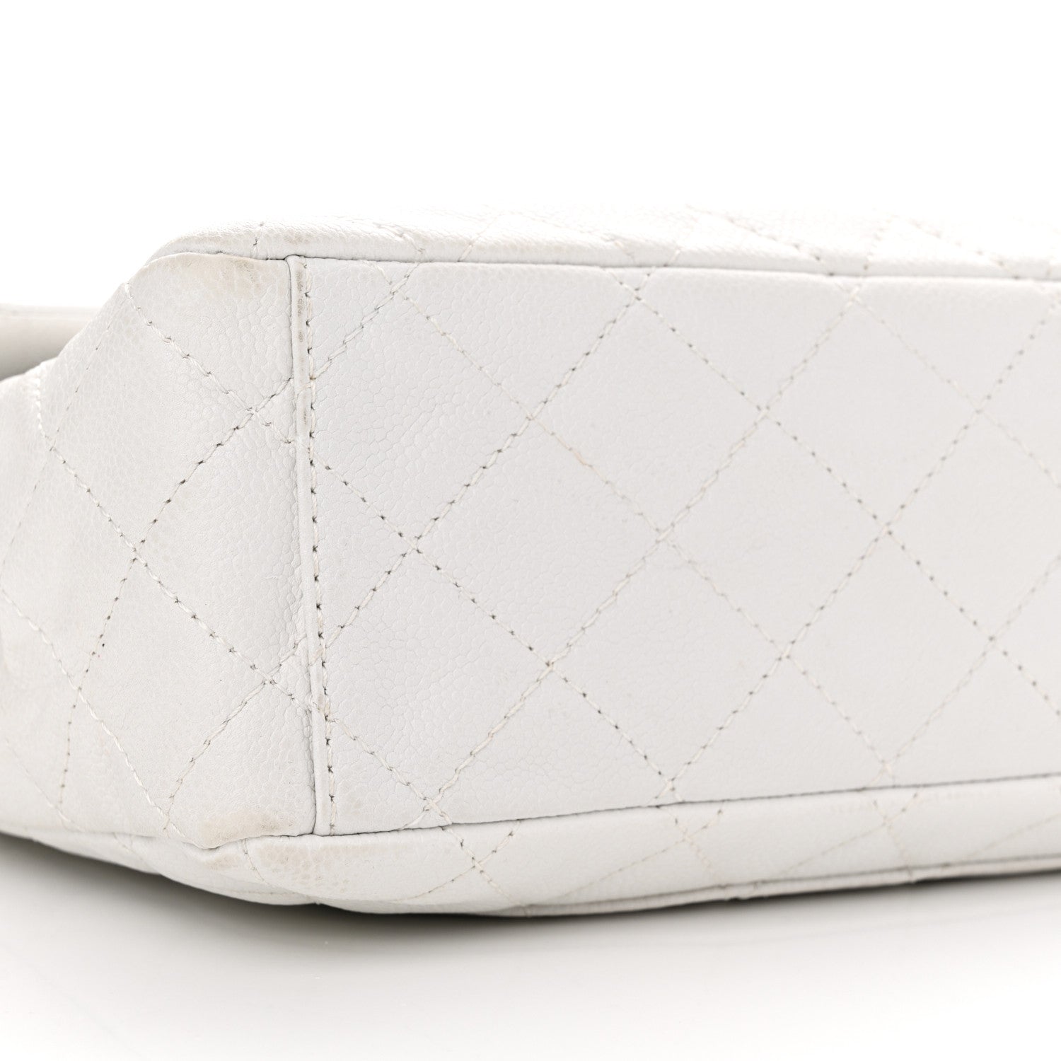 Chanel Caviar Quilted Maxi Single Flap White 9 of 17