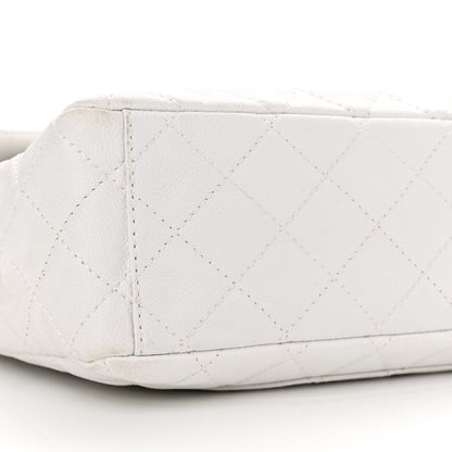 Chanel Caviar Quilted Maxi Single Flap White 9 of 17