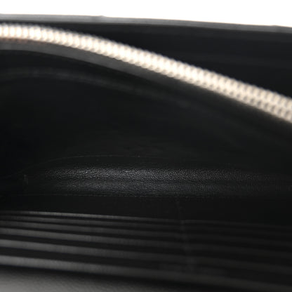 Saint Laurent Grain De Poudre Matelasse Chevron Monogram Chain Wallet Black 9 of 18