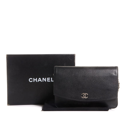 Chanel Caviar Sevruga Wallet On Chain WOC Black 9 of 9