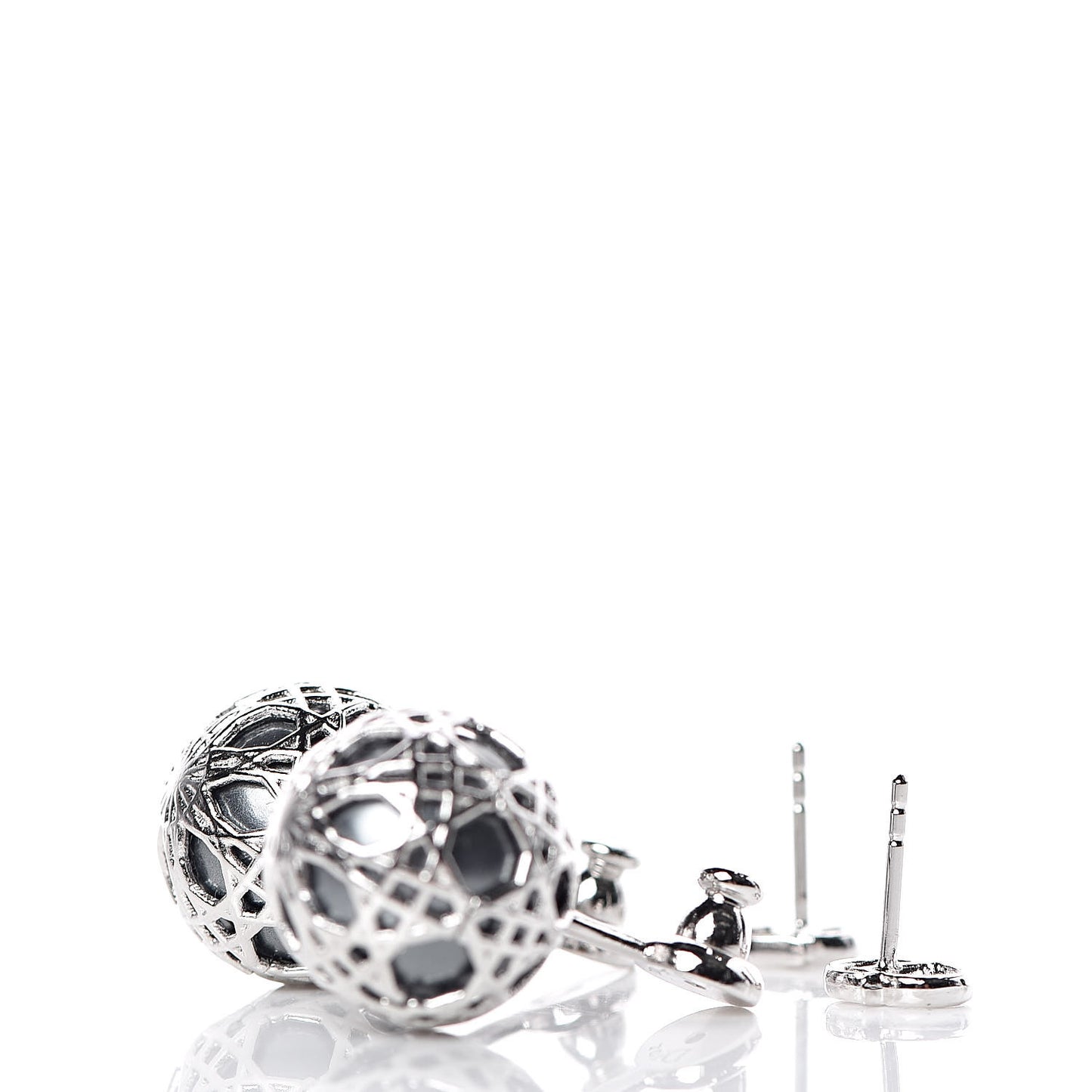 Pearl Secret Cannage Mise En Dior Tribales Earrings Silver