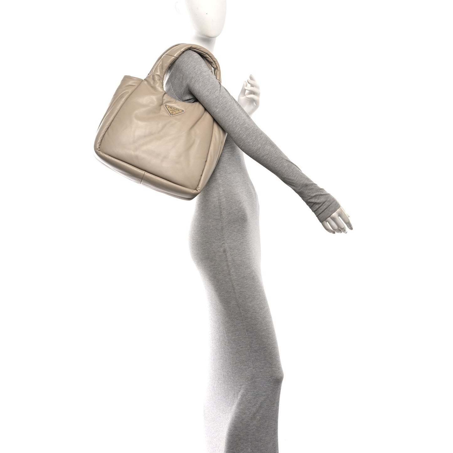 Nappa Soft Padded Medium Double Handled Shoulder Bag Deserto