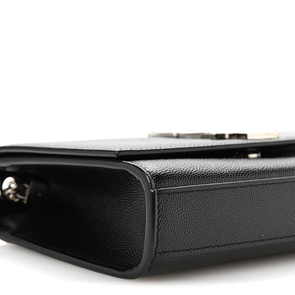 Saint Laurent Grain De Poudre Small Monogram Kate Satchel Black 8 of 10