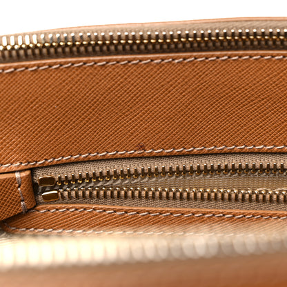 Prada Saffiano Large Galleria Double Zip Tote Caramel 14 of 21