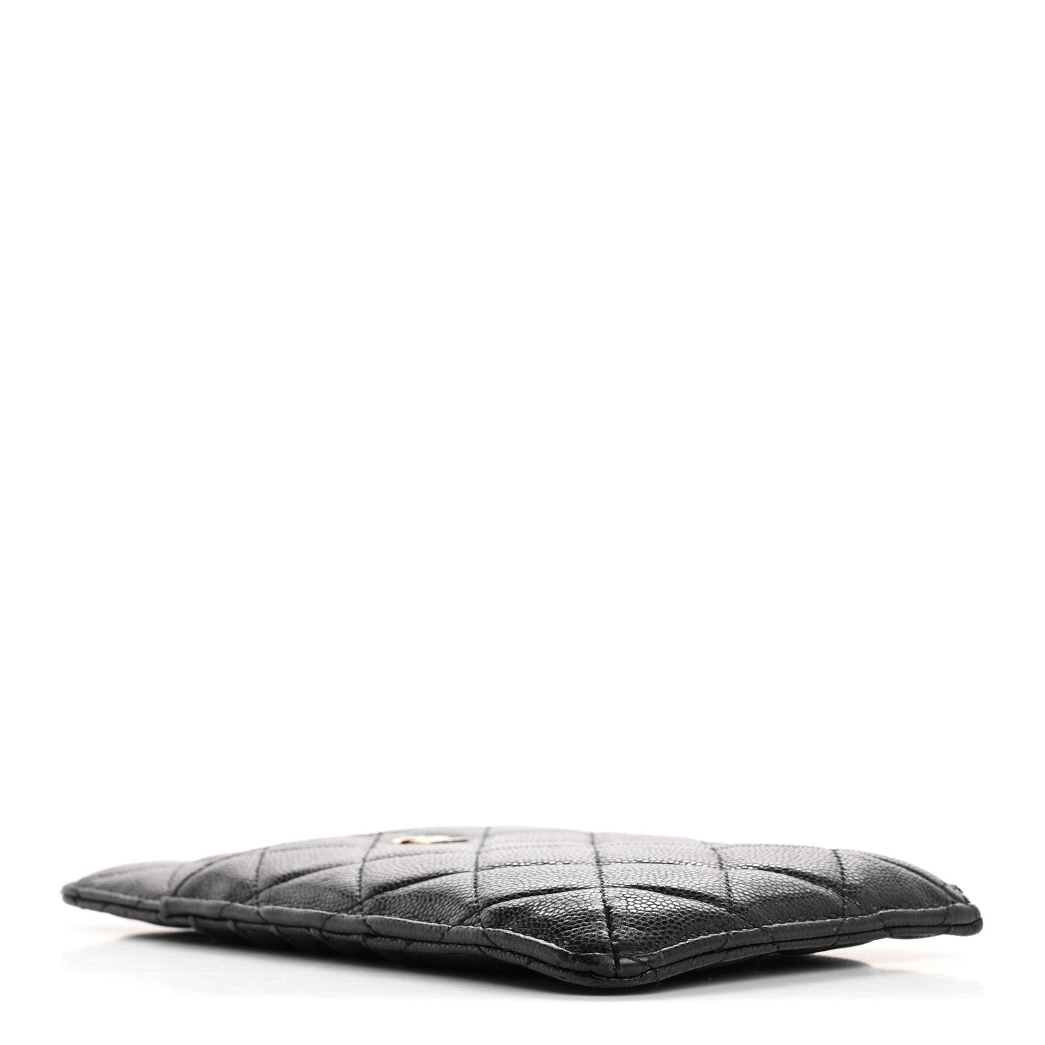 Chanel Iridescent Caviar Quilted Classic Flat Wallet Pouch Black 4 of 12