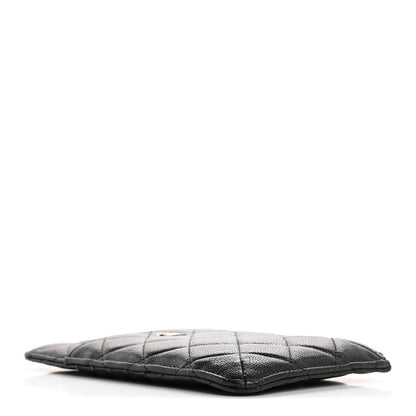 Chanel Iridescent Caviar Quilted Classic Flat Wallet Pouch Black 4 of 12
