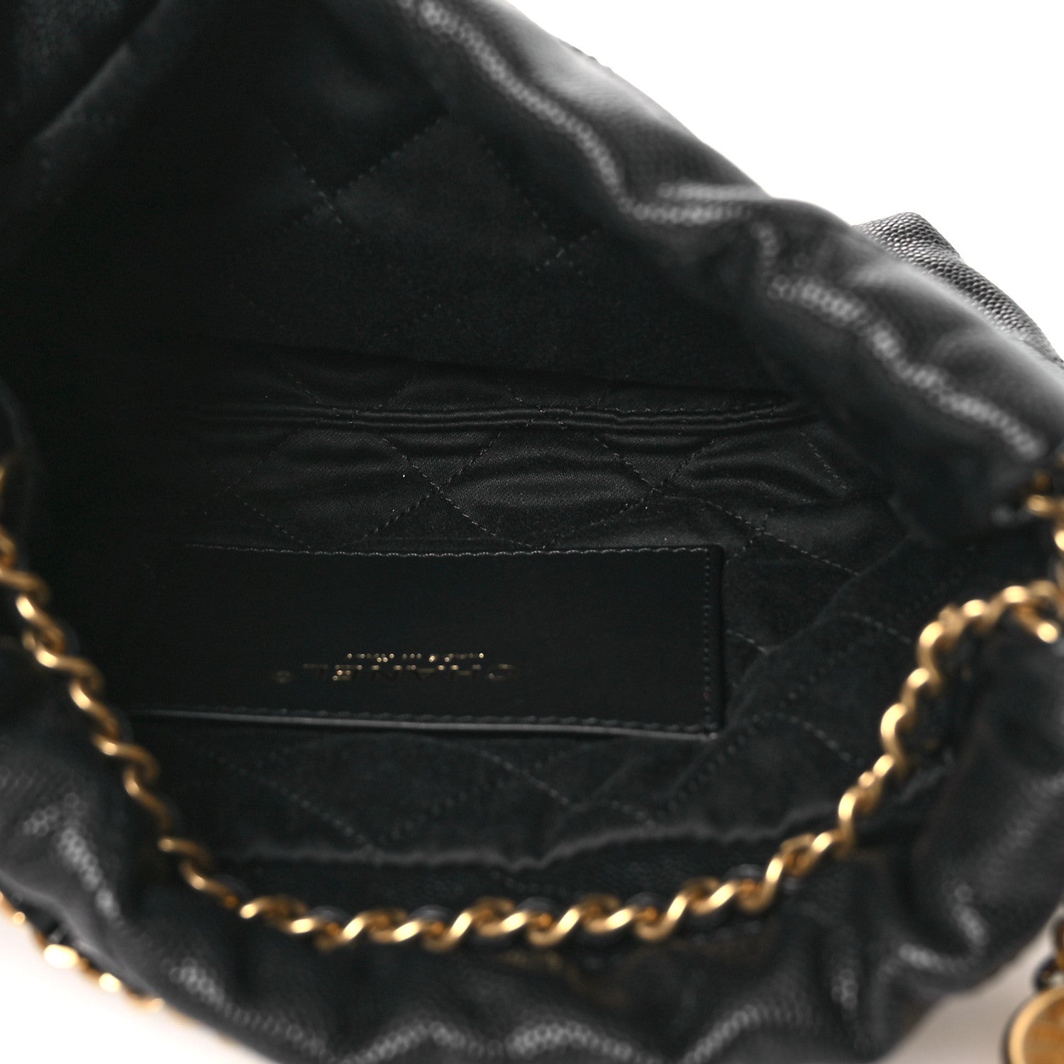 Chanel Shiny Caviar Quilted Mini Chanel 22 Black 5 of 12