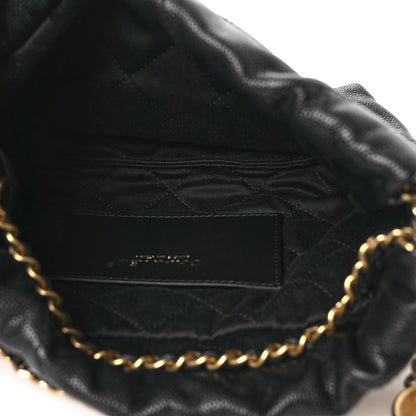 Chanel Shiny Caviar Quilted Mini Chanel 22 Black 5 of 12