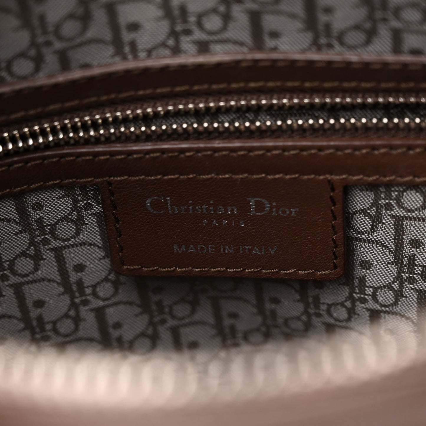 Lambskin Cannage Large Lady Dior Brown