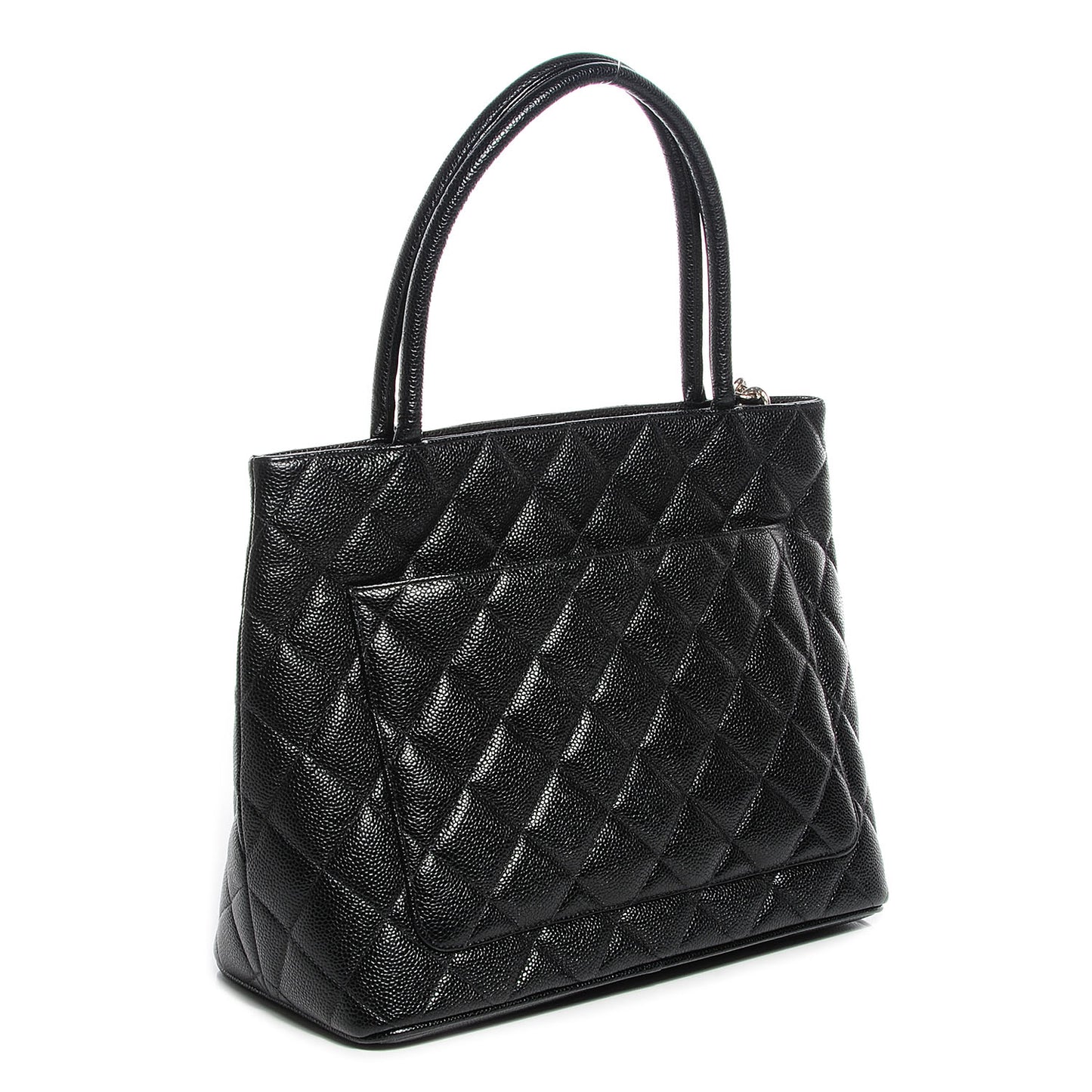 Caviar Quilted Medallion Tote Black