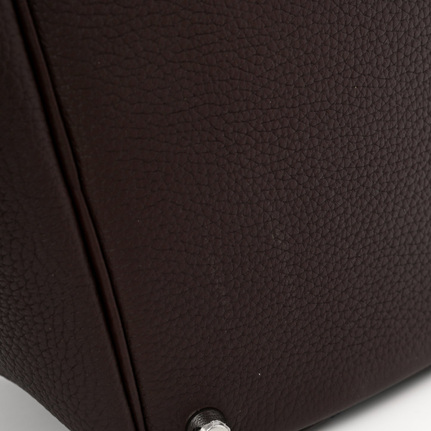 Taurillon Clemence Casaque Picotin Lock 18 PM Bleu Nuit Framboise Rouge Sellier