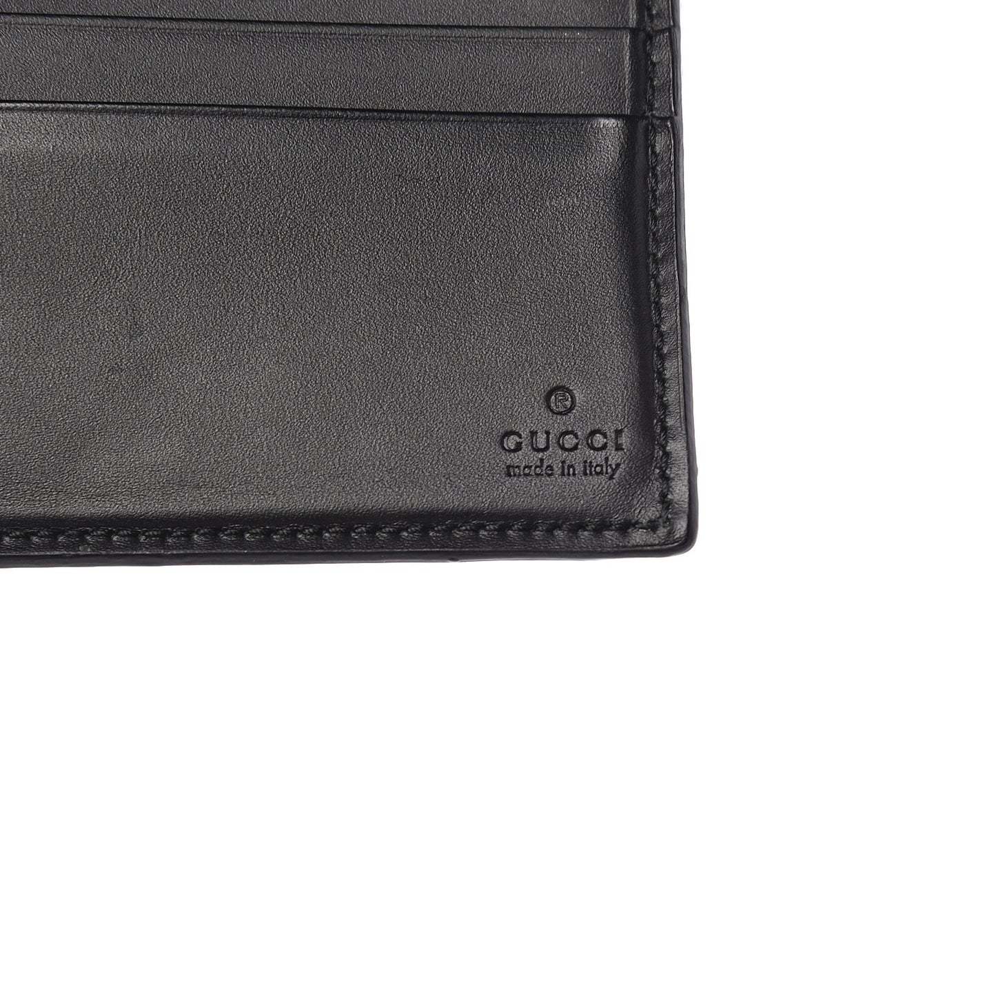 GG Supreme Monogram Kingsnake Nice Bi-Fold Wallet Black Grey