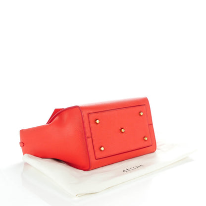 Celine Crisped Calfskin Small Tie Knot Tote Vermillion 5 of 11