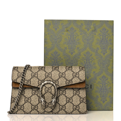 Gucci GG Supreme Monogram Super Mini Dionysus Shoulder Bag Taupe 12 of 12