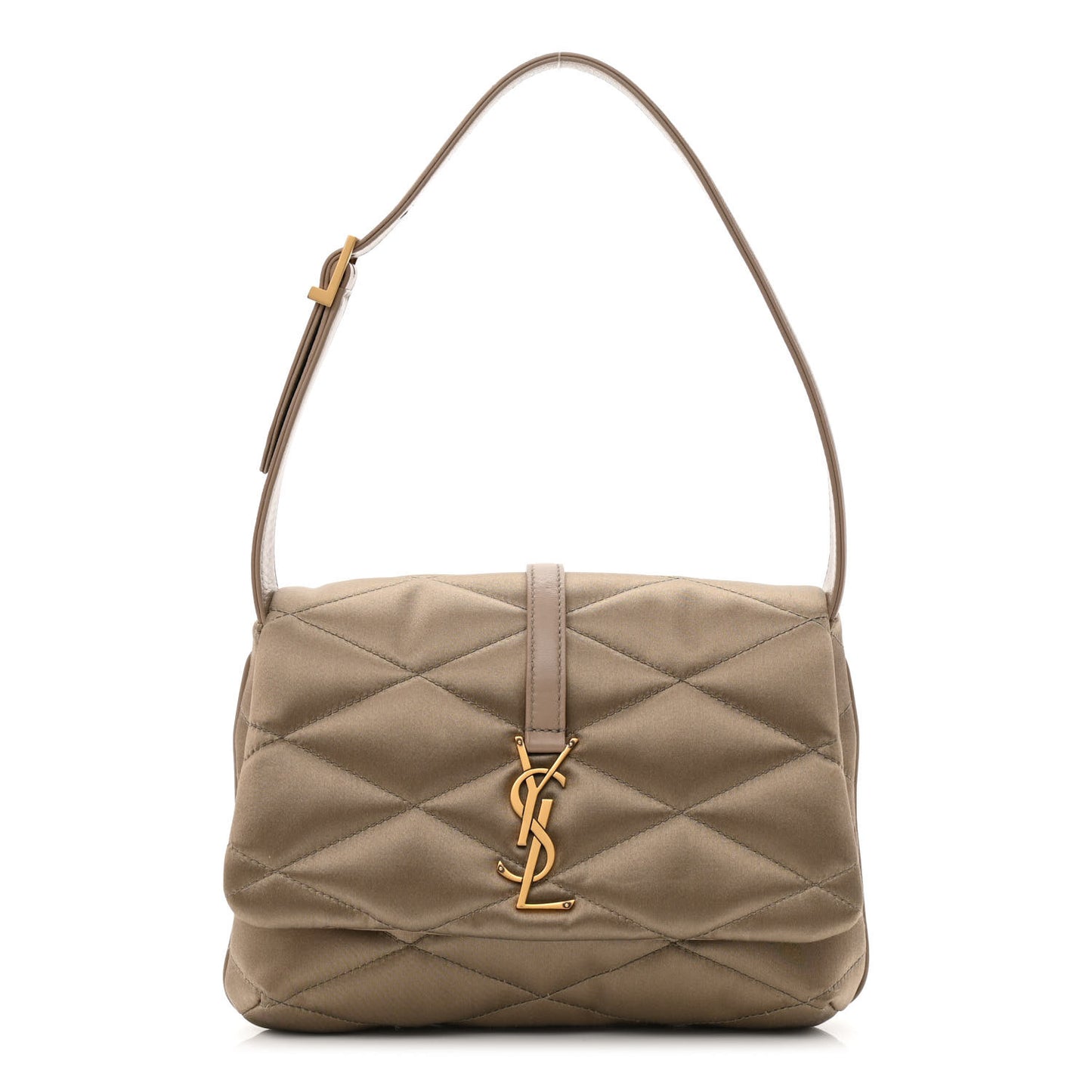 Satin Quilted Le 57 Diamond Shoulder Bag Mouse