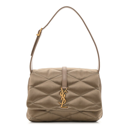 Saint Laurent Satin Quilted Le 57 Diamond Shoulder Bag Mouse 1 of 10