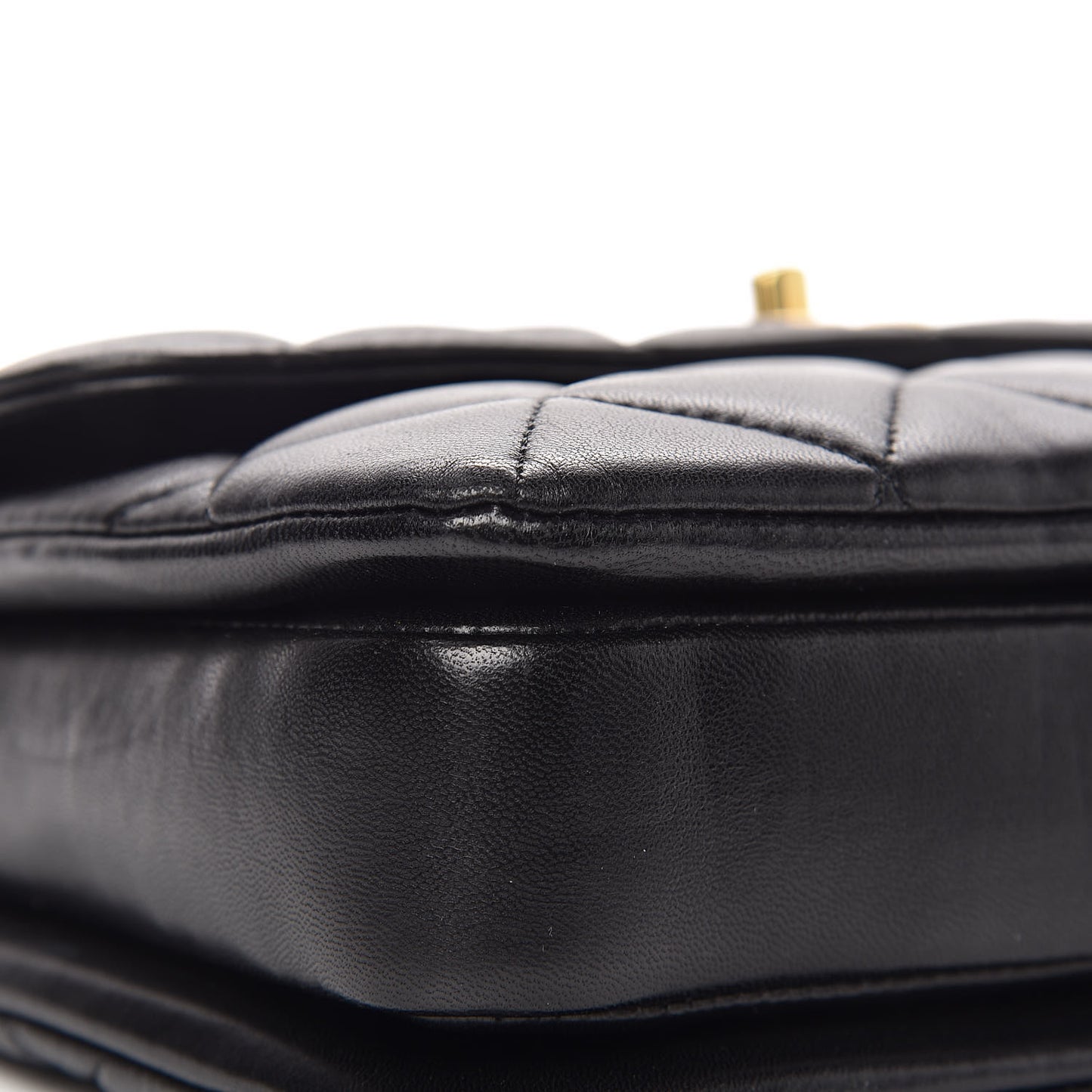 Lambskin Quilted Small Trendy CC Dual Handle Flap Bag Black